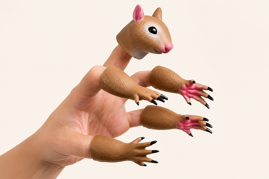 Animal Finger Doll Environmental Friendly Soft Rubber Toy